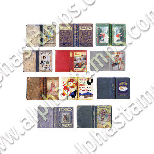 Half Scale Books & Things Collage Sheet | Alpha Stamps