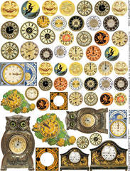 Halloween Clock Faces Collage Sheet