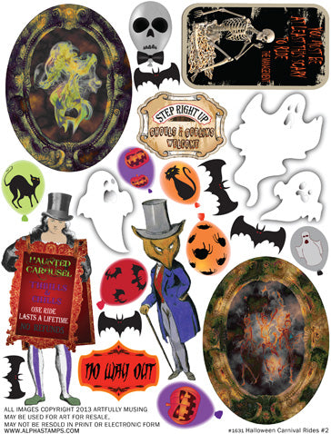 Halloween Carnival Rides #2 Collage Sheet