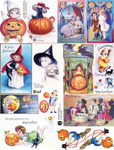 Halloween Children Collage Sheet