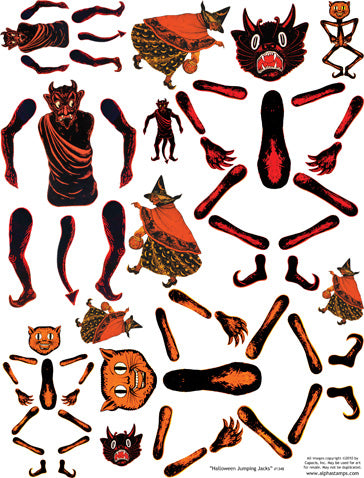 Halloween Jumping Jacks Collage Sheet