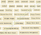 Halloween Words Collage Sheet