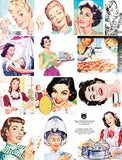 Happy Vintage Housewives Collage Sheet