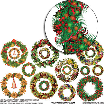 Holiday Wreaths Half Sheet