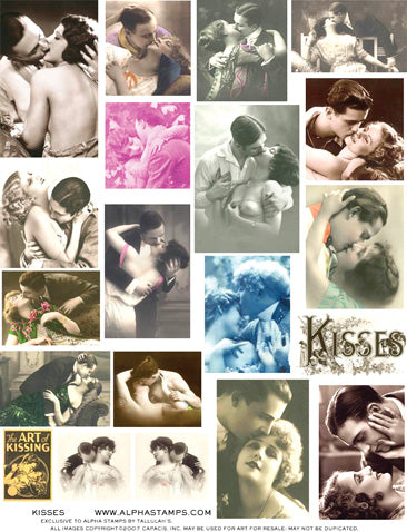 Kisses Collage Sheet