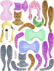 Kitty Fashion Plate Collage Sheet