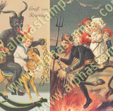 Krampus Postcards Collage Sheet