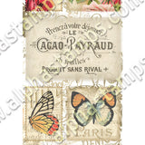 La Mode - Papillon Collage Sheet