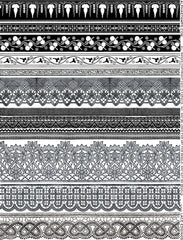 Lace Edgings Collage Sheet