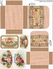 Las Rosas Mini Cigar Boxes Collage Sheet
