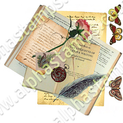 Letters from the Past 2 Collage Sheet | Alpha Stamps