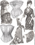 Large Victorian Corsets Collage Sheet