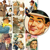 Men in Hats ATCs Collage Sheet