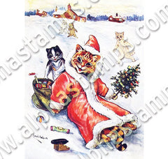 Meowy Christmas Collage Sheet