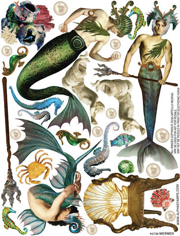 Mermen Collage Sheet