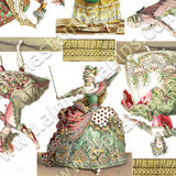 Mini French Ballet Costumes Collage Sheet