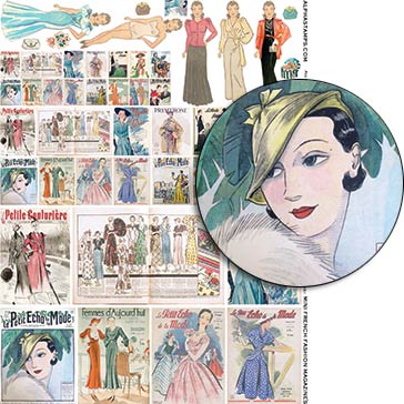 Mini French Fashion Magazines Collage Sheet