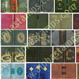 Miniature Antique Book Covers Collage Sheet