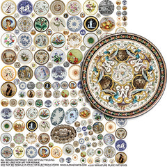 Miniature Plate Patterns Collage Sheet