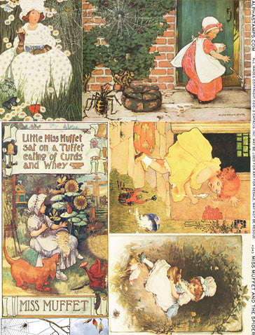 Miss Muffet and the Spider Collage Sheet
