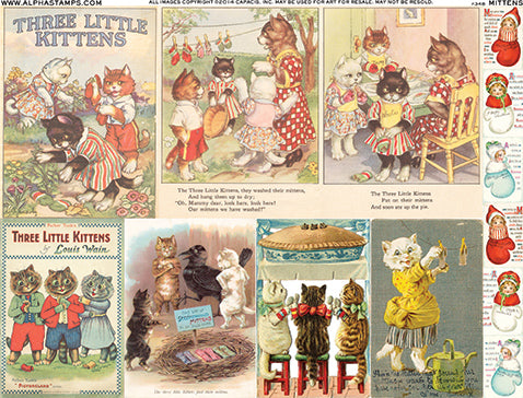 Mittens Collage Sheet | Alpha Stamps