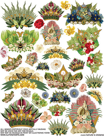 Nature's Crowns Collage Sheet