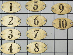 Faux Metal Number Plates