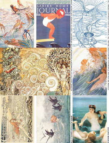 Ocean Waves Collage Sheet