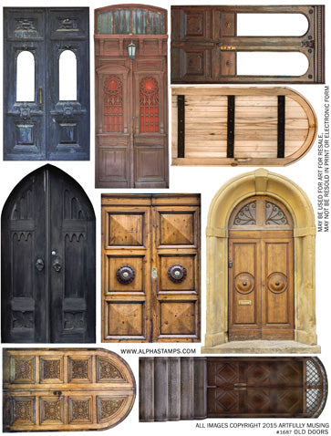 Old Doors Collage Sheet | Alpha Stamps
