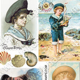 Over the Summer Sea Collage Sheet