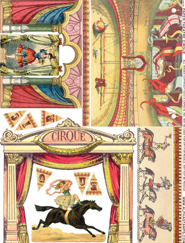 Paper Theatre Cirque Collage Sheet