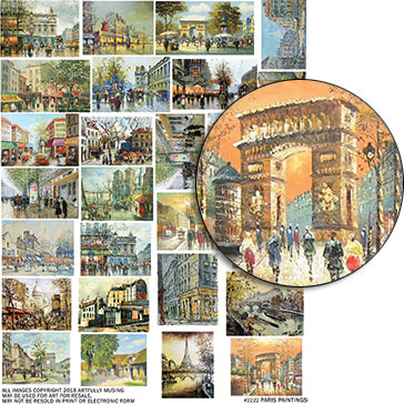 Paris Paintings Collage Sheet