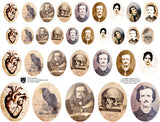 Poe Cameos Collage Sheet