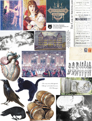 Poe Story Elements Collage Sheet