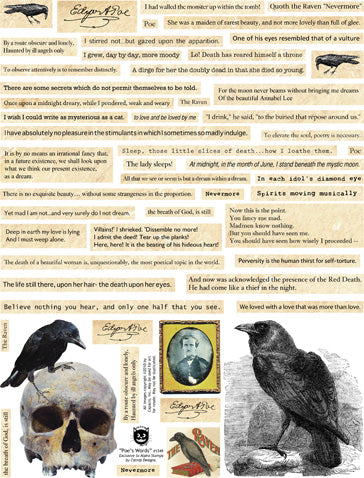 Poe's Words Collage Sheet