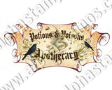 Potions & Poisons Apothecary Cabinet 2-Sheet Set
