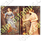 Pre-Raphaelite Women Collage Sheet