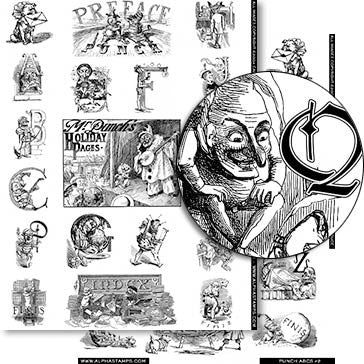 Punch ABCs Collage Sheet Set