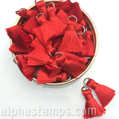 20mm Silky Red Tassels *