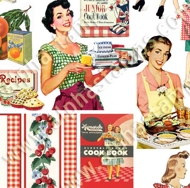 Recipe Babes Collage Sheet Alpha Stamps