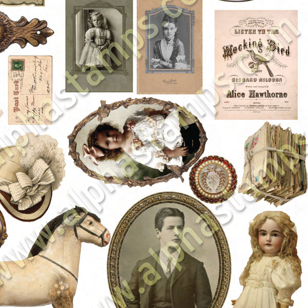 Remnants of the Past #2 Collage Sheet | Alpha Stamps