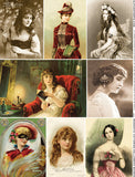 Romantic Victorian Halloween Women Collage Sheet