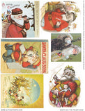 Santa on the Telephone Collage Sheet