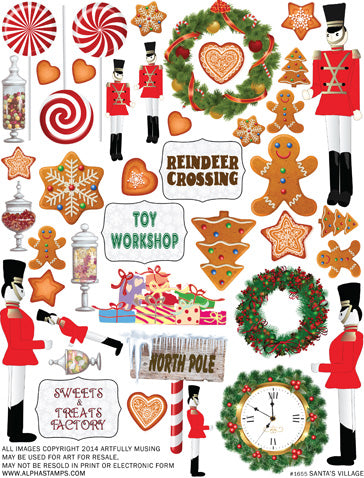 Santa's Village Collage Sheet