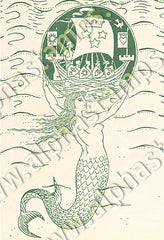 Sea Green Mermaids Collage Sheet