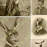 Sepia Easter Portraits Half Sheet