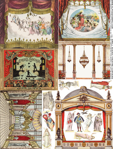 Small Scenic Theatre Curtains Collage Sheet