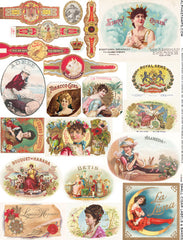 Small Cigar Labels & Bands Collage Sheet