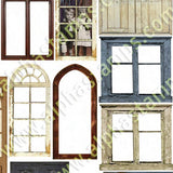 Small Shabby Doors & Windows Collage Sheet