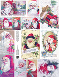 Smiling Santas Collage Sheet